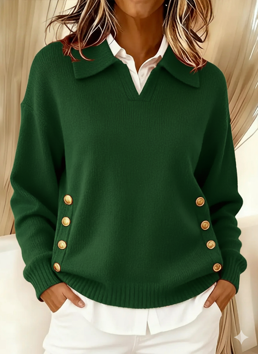 Victoire | Pull à Col Polo et Boutons
