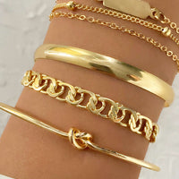 Ensemble de bracelets en métal de 4 pièces