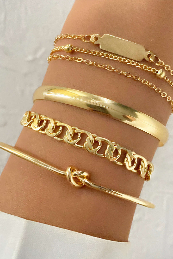 Ensemble de bracelets en métal de 4 pièces