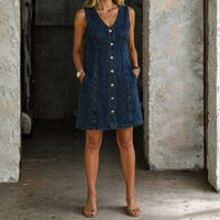 Lilou - Robe Décontractée en Denim
