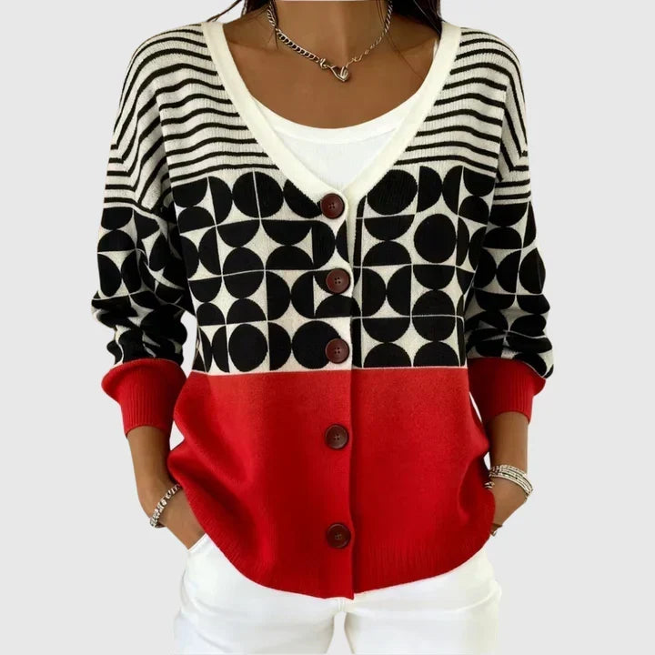 Jacqueline - Cardigan boutonné en maille