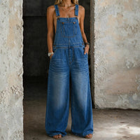 Adèle - Salopette en Denim avec Taille Élastique