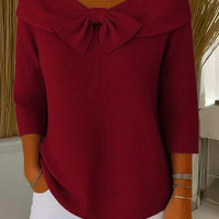 Thérèse | Pull à Nœud et Col Rond