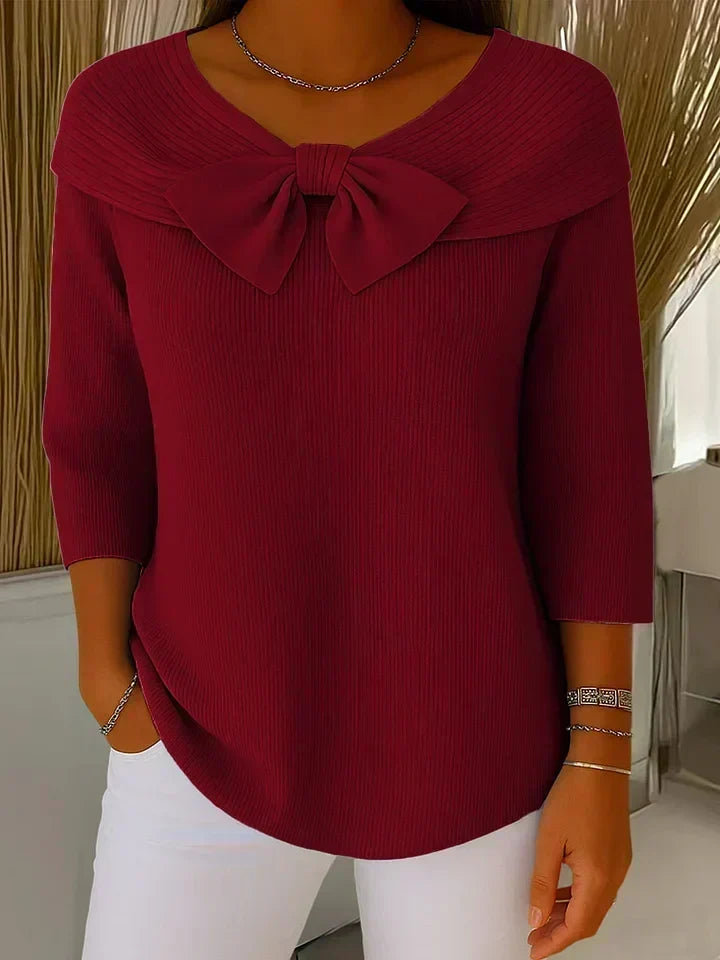 Thérèse | Pull à Nœud et Col Rond