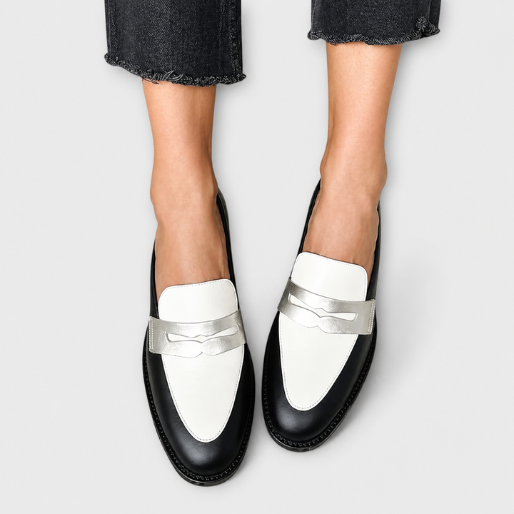 Xara | Mocassins Métalliques Noirs