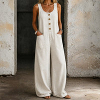 Vivienne - Salopette en Denim Coton Vintage Lavé