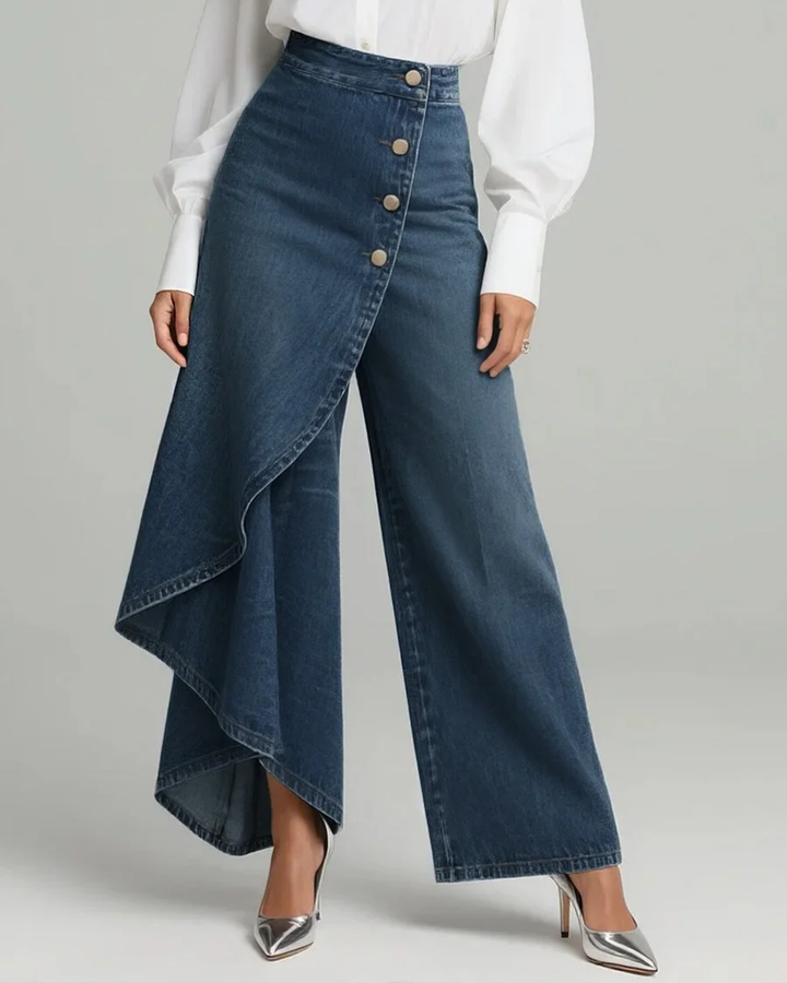Louna - Pantalons en Denim Enveloppants