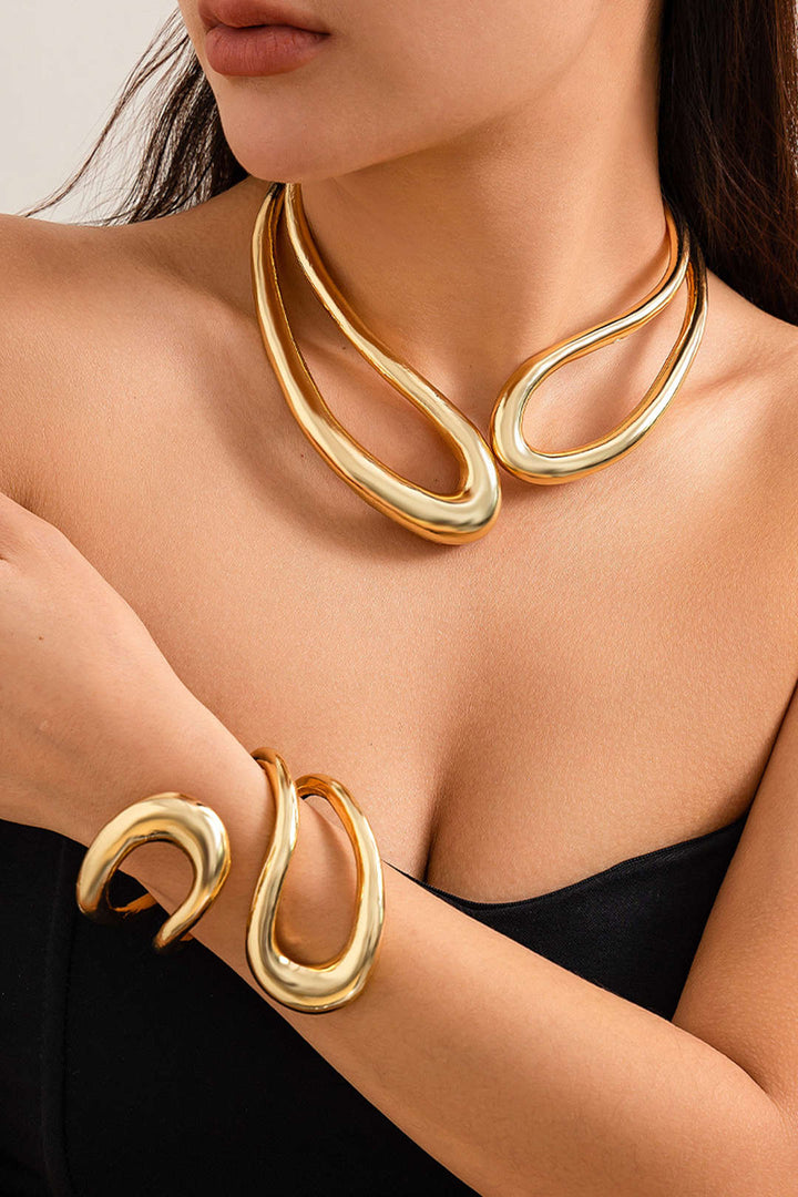 Bracelet Asymétrique Sculpté
