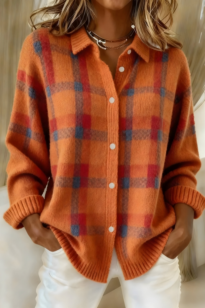 Candice | Cardigan à Carreaux