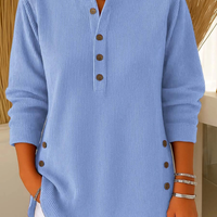 Noëlle | Tunique Henley à Boutons