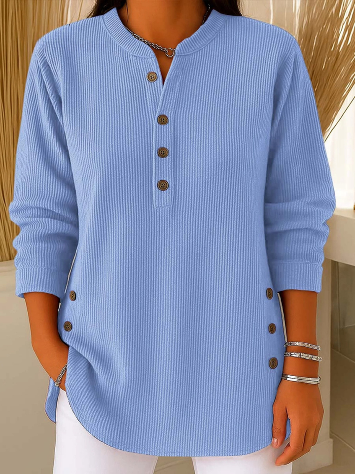 Noëlle | Tunique Henley à Boutons
