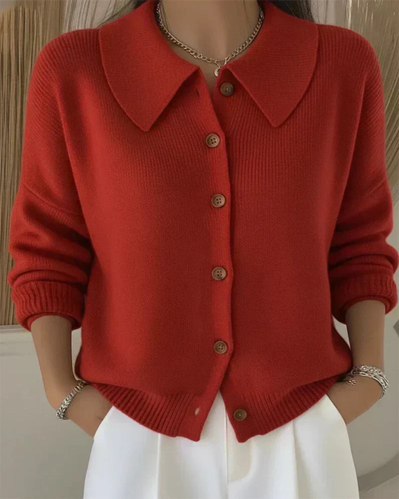 Véronique | Cardigan à Col Chemise