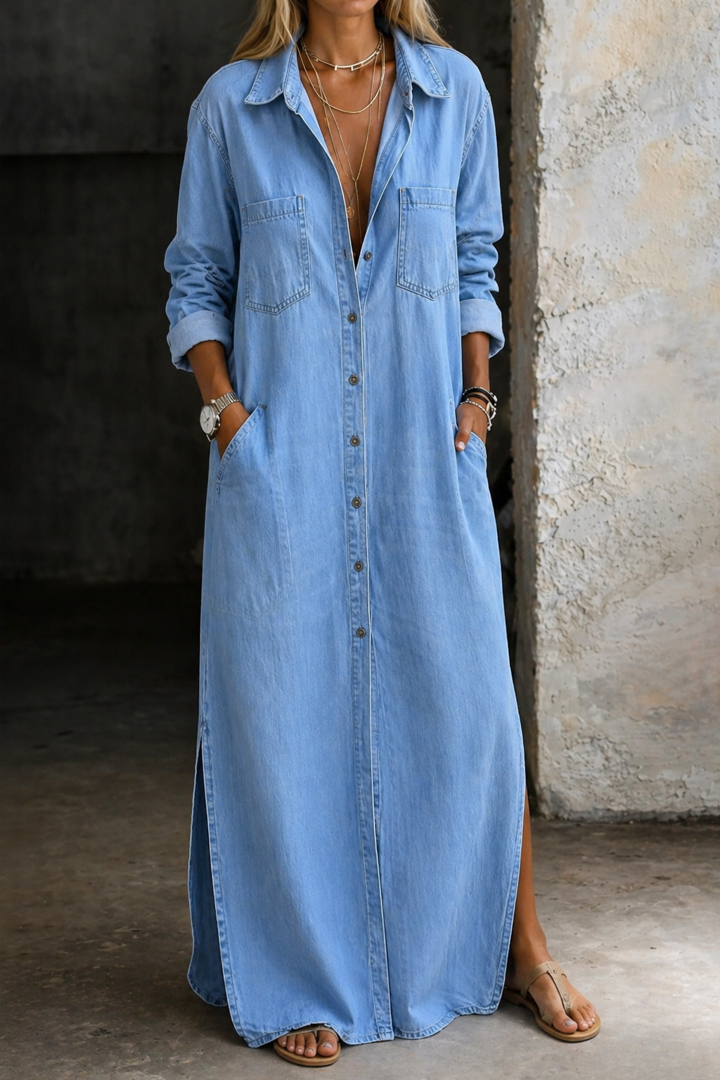 Delphine - Robe à Boutons