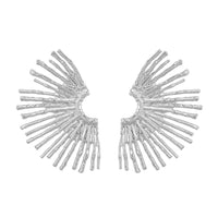 Boucles d'oreilles en métal avec bord ondulé