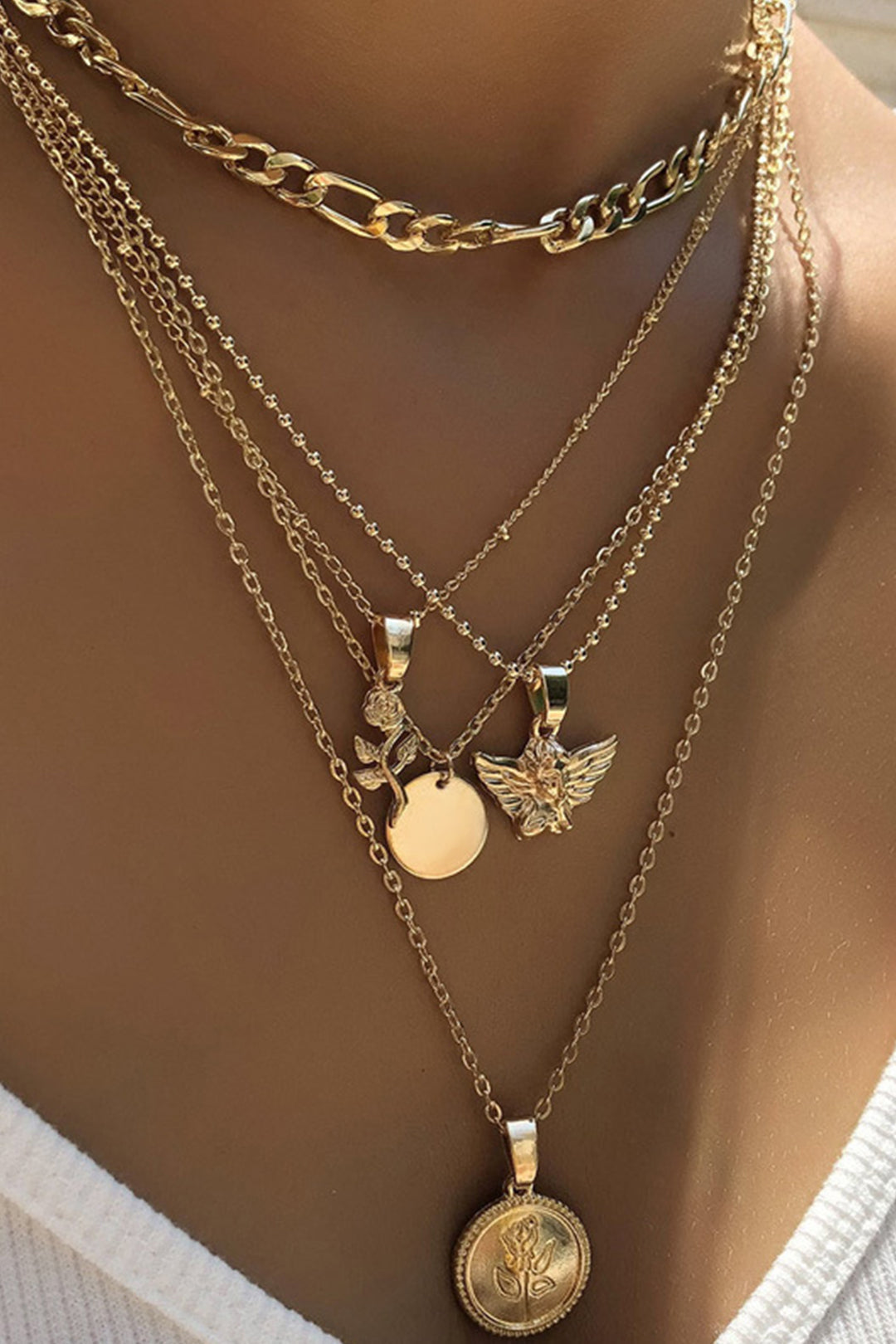 Collier Capa de Rose et Ange
