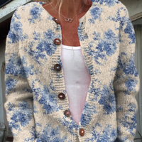 Noémie - Cardigan à imprimé floral et boutons