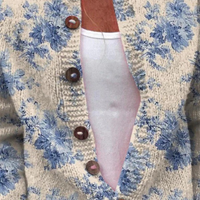 Noémie - Cardigan à imprimé floral et boutons