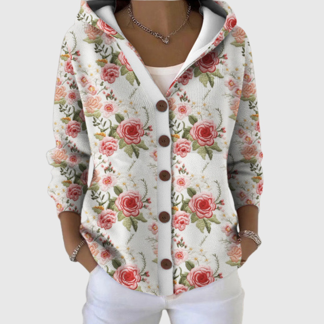 Élodie | Cardigan Douillet en Maille à Capuche