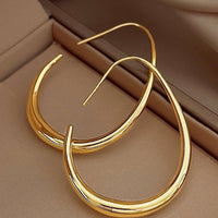 Boucles d'Oreilles Métalliques Ovales