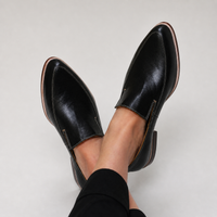 Sophie | Mocassins Patchwork Noirs