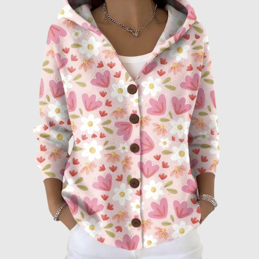 Véronique - Cardigan à capuche en maille
