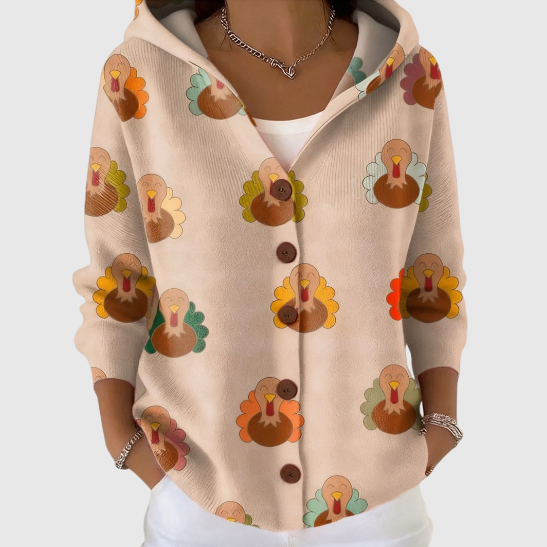Léa | Cardigan Douillet en Maille à Capuche