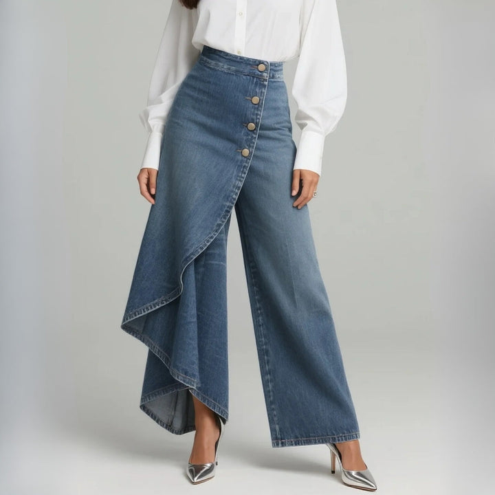 Louna - Pantalons en Denim Enveloppants