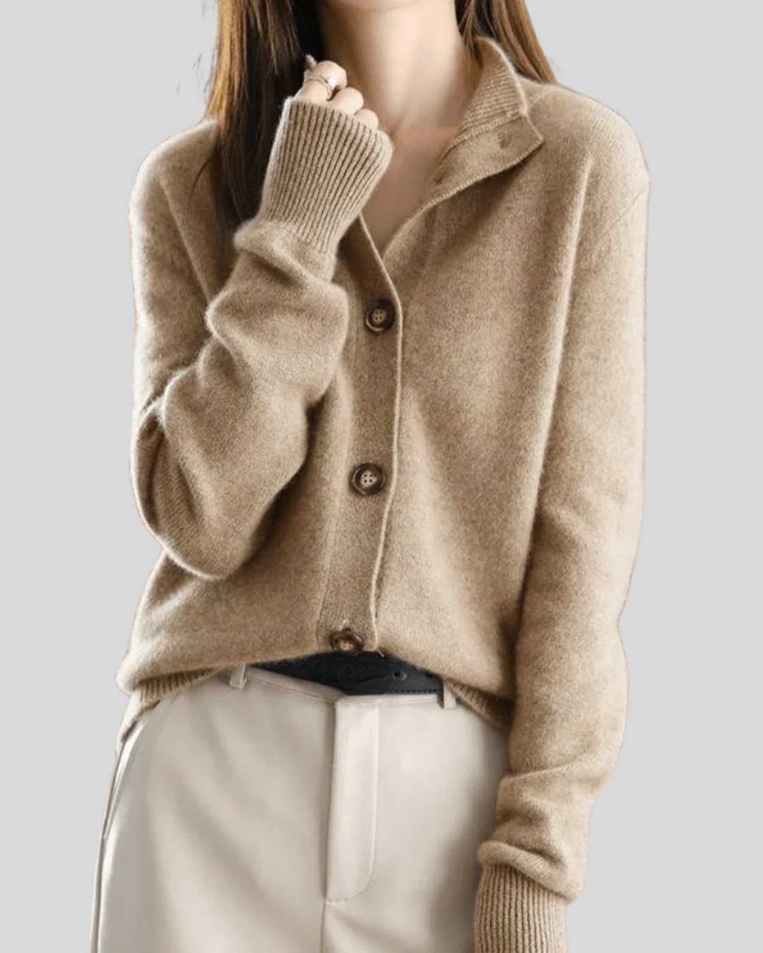 Claire | Cardigan Rétro En Cachemire