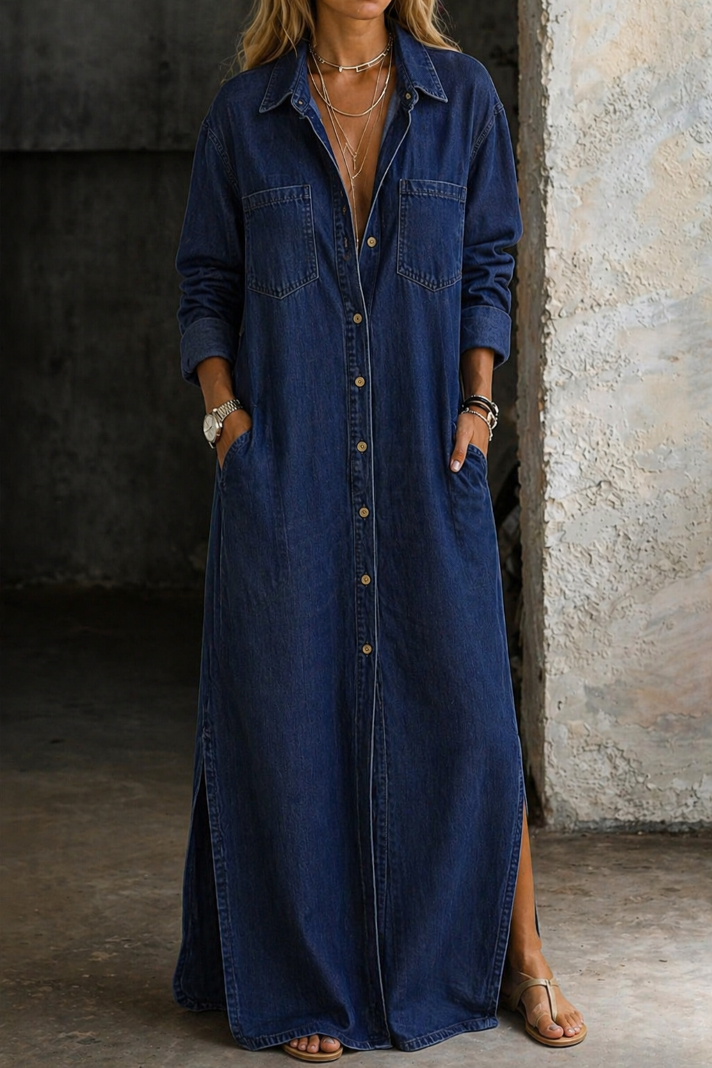 Delphine - Robe à Boutons
