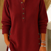 Noëlle | Tunique Henley à Boutons