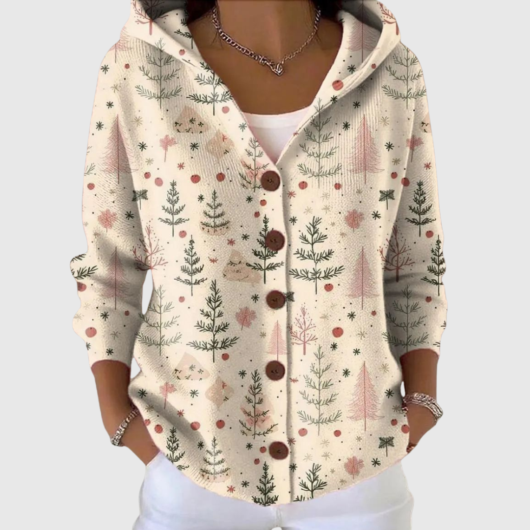 Agathe - Cardigan à capuche en maille