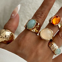 Set d'anneaux ouverts avec strass