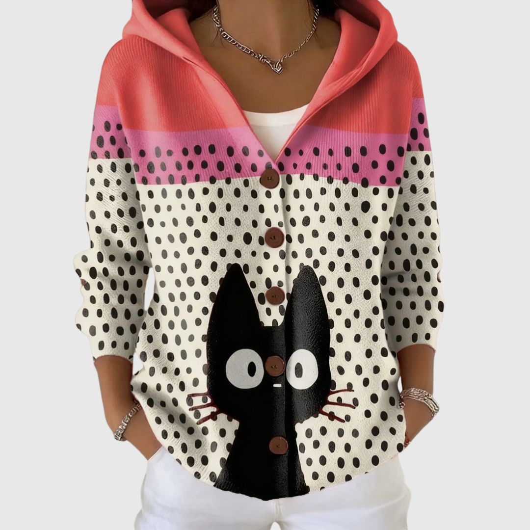 Colette - Cardigan à capuche en maille