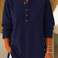 Noëlle | Tunique Henley à Boutons