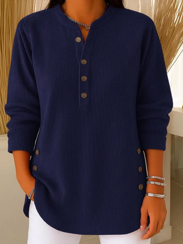 Noëlle | Tunique Henley à Boutons