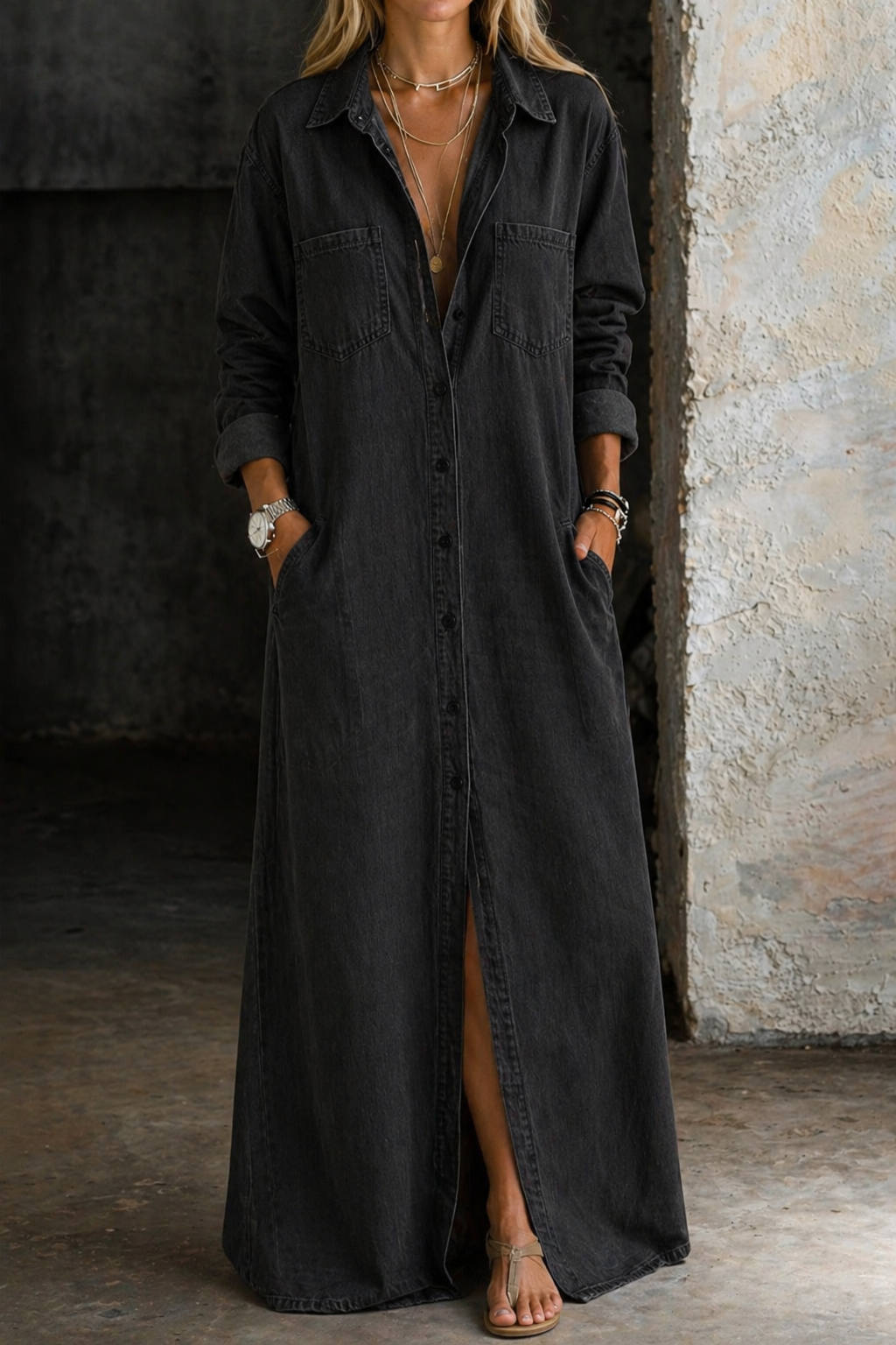 Delphine - Robe à Boutons