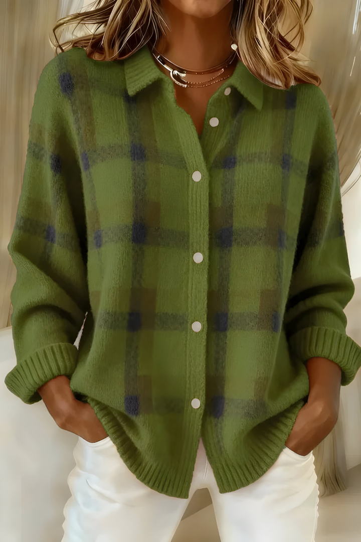 Candice | Cardigan à Carreaux