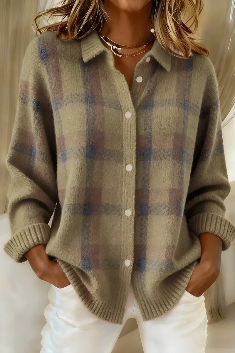 Candice | Cardigan à Carreaux