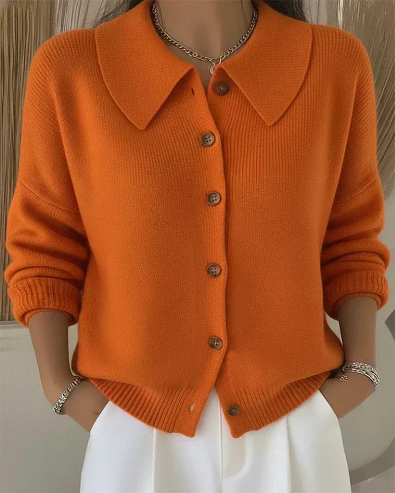 Véronique | Cardigan à Col Chemise
