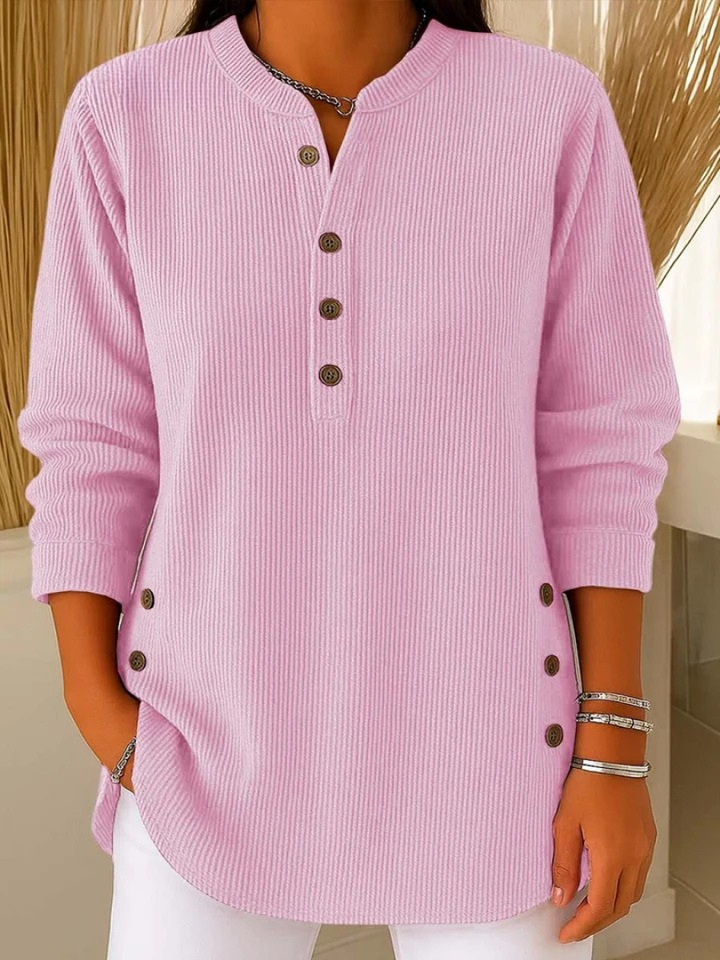 Noëlle | Tunique Henley à Boutons