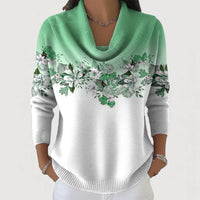 Albane | Pull Fleuri à Col Roulé