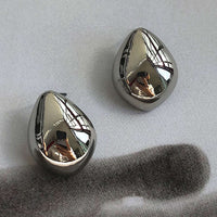 Boucles d'oreilles en métal en forme de goutte
