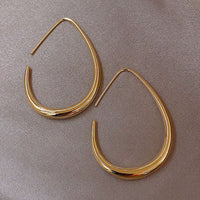 Boucles d'Oreilles Métalliques Ovales