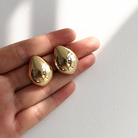 Boucles d'oreilles en métal en forme de goutte
