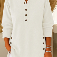 Noëlle | Tunique Henley à Boutons