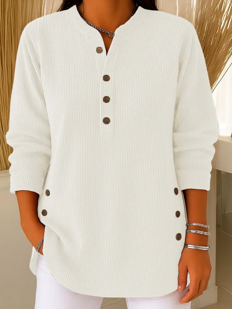 Noëlle | Tunique Henley à Boutons