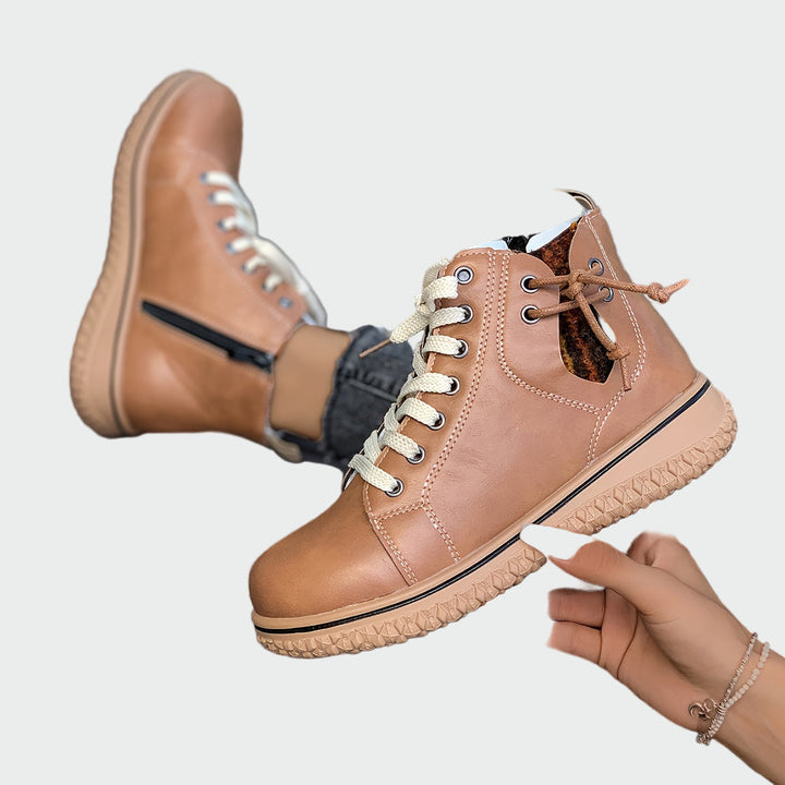 Ombeline - Bottes en cuir orthopédique à tige basse