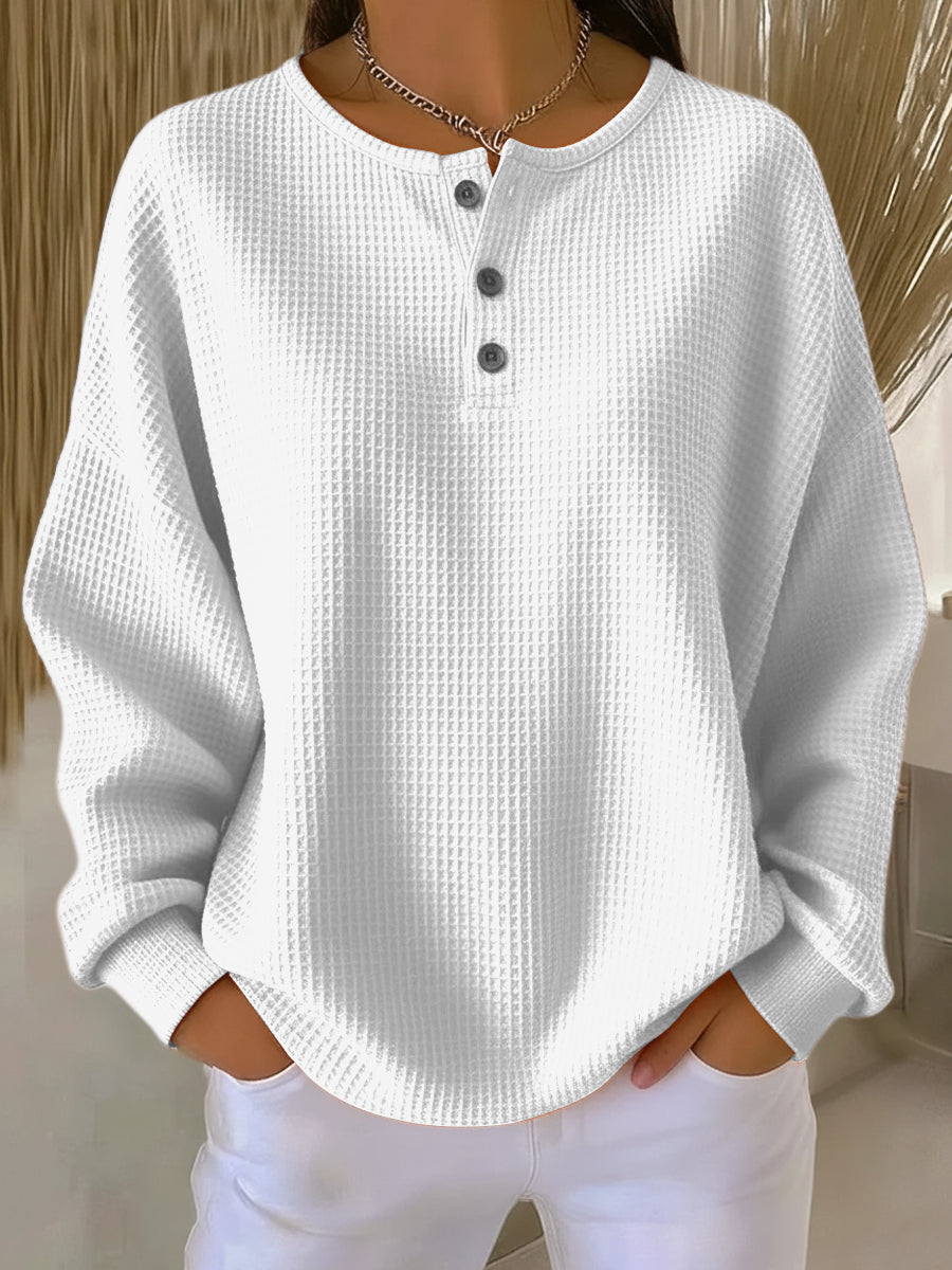 Grâce | Sweat Henley Texturé