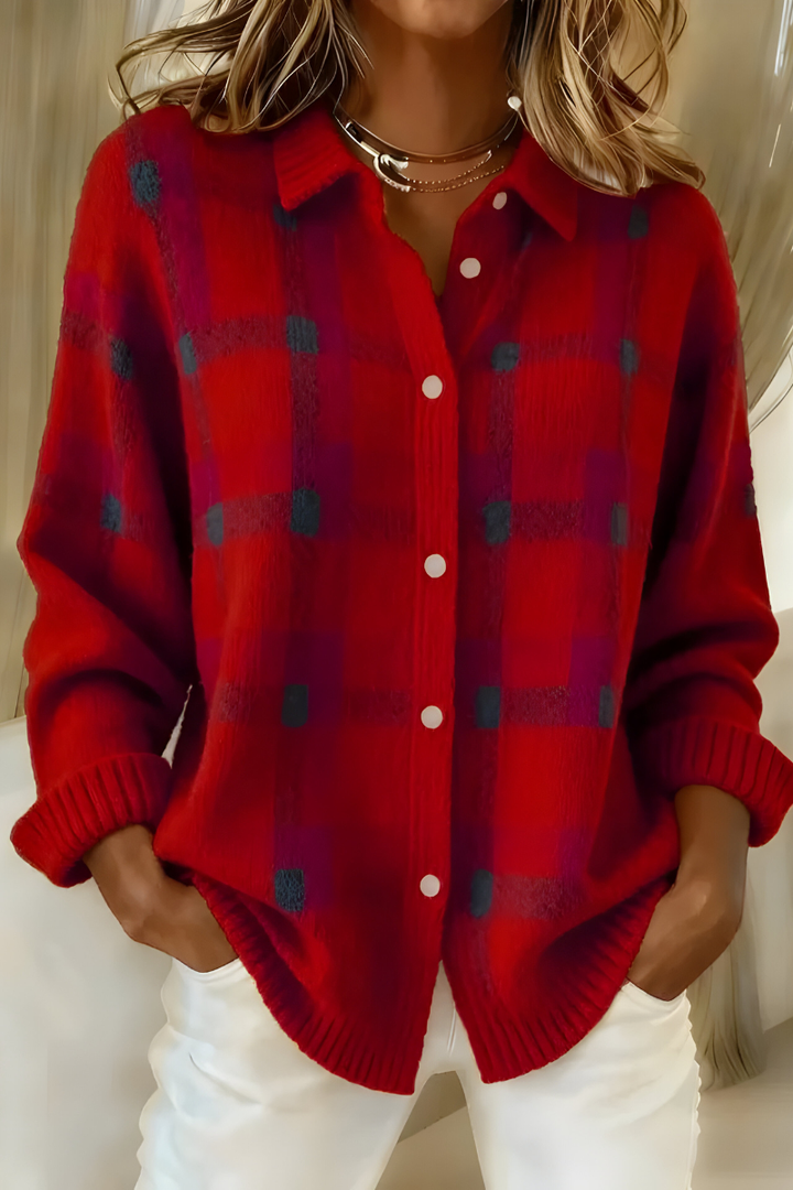 Candice | Cardigan à Carreaux