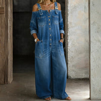 Céline - Combinaison en Denim Off Shoulder